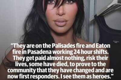 After copping backlash for promoting her clothing sale amid the fires, Kim Kardashian has issued an urgent plea for higher pay for those on the frontline. 🚒