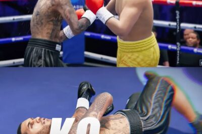 Chris Eubank Jr vs Conor Benn simulation ends with six knockdowns and crazy comeback KO