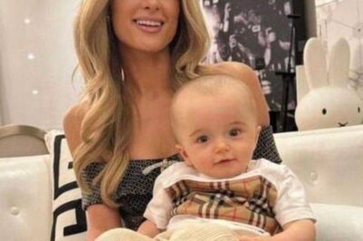 Paris Hilton lashes out at mean online comments about son’s head: “He just has a large brain”.