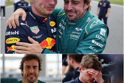 BREAKING NEWS: Max Verstappen Sends Heartfelt Condolences to Fernando Alonso After Shocking Retirement Announcement – Alonso Breaks Down in Tears.