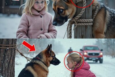 Her Father Left Her German Shepherd in the Snow—What This 7-Year-Old Did Touched Everyone’s Heart…