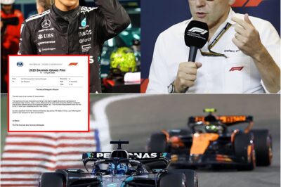 F1 BOMBSHELL . FIA has officially confirmed that George Russell will be fined up to $300,000 and suspended for 2 races after being accused of tire cheating in the 2025 Bahrain GP, sparking a massive controversy after the race.