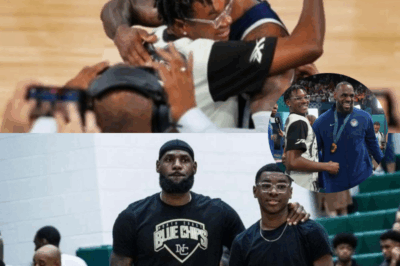 LeBron lost it watching his son Bryce go OFF in his Hoophall debut! The proud dad couldn’t contain the hype as Bryce, already committed to Arizona, dominated the court. This isn’t just a family legacy – it’s only the beginning!