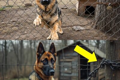 Woman won’t stop trying to rescue German Shepherd chained to a tree, then something shocking happens