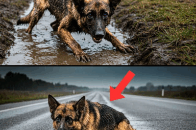 German Shepherd Crawled in the Ditch and Tried to Hide From Us, and the Cause Will Shock You