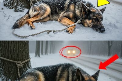 She Found a Freezing German Shepherd Tied to a Tree—What She Did Next Is Unbelievable!