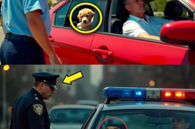 Officer Stops Car, But When He Sees The Puppy, His Reaction Is Priceless!