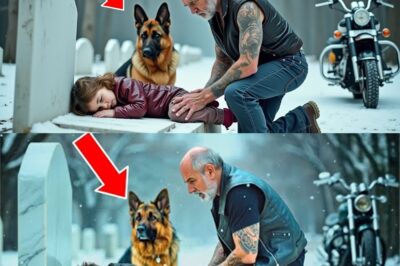 A Biker Found A Little Girl And Her Dog At His Wife’s Grave–She Just Wanted To See Her One More Time