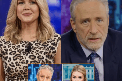 THIS JUST HAPPENED: Jon Stewart TAKES ON Karoline Leavitt—But Her Savage Comeback Left Him HUMILIATED and the Internet in HYSTERICS! In an epic showdown that has the internet buzzing, Jon Stewart tried to take a jab at Karoline Leavitt—but she wasn’t having any of it. Stewart, thinking he was being clever, quickly learned he messed with the wrong woman. With one sharp, quick-witted reply, Karoline flipped the script, turning his joke back on him and leaving him completely humiliated. The tension was palpable as Stewart tried to recover, but Leavitt’s savage clapback left him flustered and the audience roaring with laughter. The aftermath of this explosive exchange has gone viral, and everyone’s talking about how Leavitt turned the tables in the most glorious way possible…
