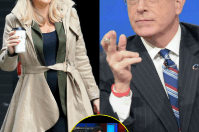 SHOCKING SHOWDOWN: Karoline Leavitt Hijacks Stephen Colbert’s Stage in Fiery Clash—Audience Gasped, Segment Cut Short, and TV History Made! Colbert Left Speechless as Leavitt Turns Comedy Interview into Cultural Confrontation—The Moment That Exposed a Deeper Divide in America’s Media Was This the Night Late-Night TV Lost Control? The Mic-Drop That Left the Studio Silent and the Internet Exploding!