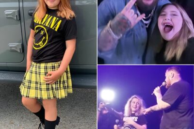 Jelly Roll and his little daughter, Bailee Ann, shared an unforgettable moment during their first live performance together in Dallas, Texas. The father-daughter duo took the stage to sing “Sunshine After the Rain,” filling the air with warmth and emotion. The crowd was captivated by the genuine connection between the two as Bailee Ann’s sweet voice harmonized perfectly with her father’s soulful delivery.