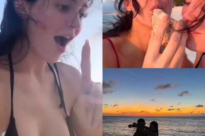 Kendall and Kylie Jenner are ‘drunk’ on vodka as they model tiny bikinis while frolicking on the beach