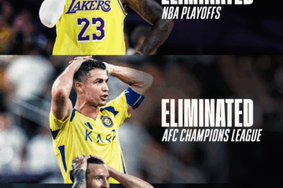 🚨BREAKING : LeBron James, Lionel Messi, and Cristiano Ronaldo were all eliminated on the same day.