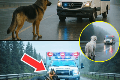 A Dog Stops the Ambulance in the Rain — What They Found Will Break Your Heart!