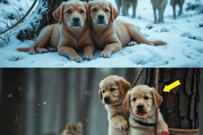 Abandoned in the Freezing Forest And Left To Die. Two Puppies Hung Helpless As The Wolf Moved In…