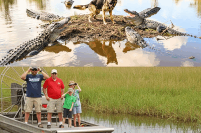 German Shepherd surrounded by alligators is rescued by a brave man — then something shocking happens