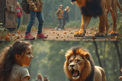 Little Girl Throws A Rock At A Fierce Lion… What The Lion Did Next Shocked Everyone!
