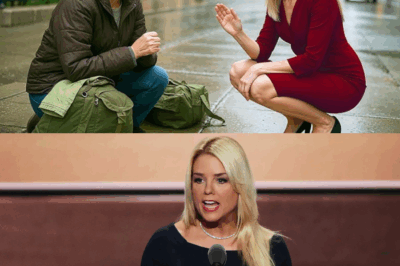 When Pam Bondi approached a homeless veteran woman, no one could have predicted what would unfold next. In a moment that captured the raw realities of life and the unexpected power of human connection, the encounter took a turn that left everyone stunned. This wasn’t just a chance meeting; it was a powerful reminder of resilience, kindness, and the untold stories behind every face we pass by. What did he do that shocked everyone? How did this interaction transcend expectations and touch the hearts of those who witnessed it? Discover the story that proves even the smallest moments can carry the greatest impact.