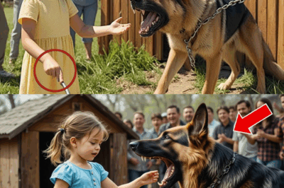A Blind Orphan Girl Dared to Embrace a Snarling German Shepherd, and the Unimaginable Result Brought the Entire Village to Tears as Secrets Behind the Dog’s Past Were Dramatically Revealed in Front of Hundreds of Stunned Onlookers!
