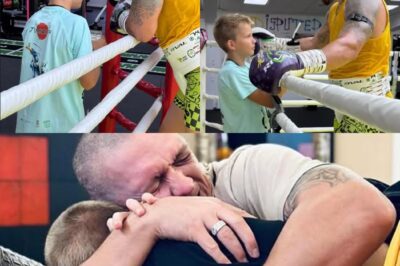 Emotional Moment: Usyk Trains Intensively Under the Proud Gaze of His Son