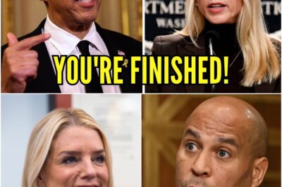 Cory Booker walked into that hearing thinking he could humiliate Pam Bondi with a series of sharp questions. What he didn’t expect was a cold, surgical response backed by years of case files—followed by one bold legal maneuver that sent shockwaves through the chamber and left even his allies speechless.