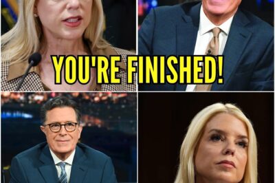 In a Dramatic TV Showdown, Stephen Colbert Totally Dismantles Pam Bondi – Her Unbelievable Response Stuns Everyone in the Studio!